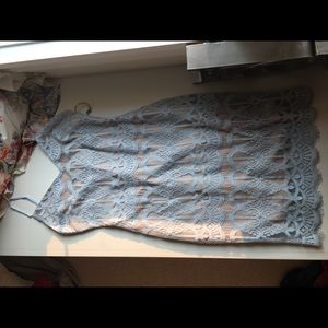 Baby blue lace dress